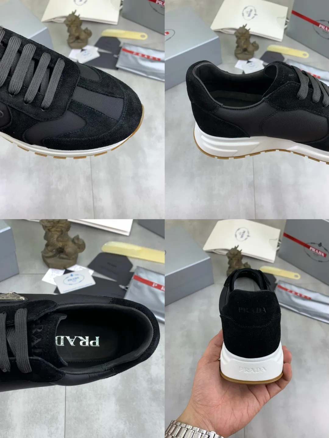 Men's men's shoes💰P580💰【New model】Top quality, new popular models on the official website, which will never go out of style for a century,🆘 The trendy brand (Prada) mainly promotes popular models, avant-garde and versatile fashionable men's shoes, private version molding, cowhide surface splicing 1:1 oil edge processing... fashionable and simple, original imported cowhide interior cowhide feet; the atmosphere and personality are more fashionable, eye-catching and pursuing class. It will subvert old ideas and be a must-have for fashionistas who want to spend time with you! Must keep it! High-end comfort, high-end quality workmanship. Size: 38-44 Various colors available. full package